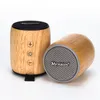 Mini Portable Speakers Wood Bluetooth Speaker Wireless Handsfree med FM TF Card Slot LED Audio Player för MP3 -surfplatta PC i Box