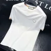 2022 Summer new Men's T-Shirts simple thin white round neck half-sleeved designer men's slim drill Asian yardage M-X333p