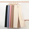 Ice Silk Wide Leg Pants Spring Summer Women s Retro Casual High Waist Thin Section Drape Loose and Straight 220720