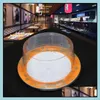 Other Kitchen Tools Kitchen Dining Bar Home Garden 500Pcs Plastic Lid For Sushi Dish Buffet Conveyor Dhwk8