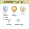 98 ADET Beyaz Balonlar Garland Arch Kiti Konfeti Metalik Altın Pastel Lateks Balon Bebek Duş Doğum Günü Mezuniyet Parti Dekorasyonu 220329