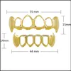 ヒップホップは光沢のあるグリルズリアルゴールドメッキラッパーデンタルグリルクールジュエリーゴールデンシエローズブラックドロップデリバリー2021グリルズボディ
