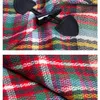 Scarves Autumn And Winter Girls Fringed Plaid Fashion Ethnic Style Horn Buckle Shawl Cute Cloak Warm Scarf 8 Colors