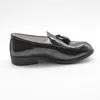 Pojkar klänningskor svart faux läder slip på tofs pojke loafers bröllop fest barn formell sko klassisk skor 2207056996516