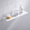 Borstat guld svartvit aluminium badrum schampo kosmetika hyllor kök vägg garderob dusch förvaring rack tillbehör j220702