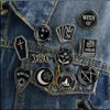 دبابيس دبابيس المجوهرات الساحرة OUIJA MOON TAROT BOOK New Goth Style Pins Pins Badge Denim Gifts for Women Men 167 T2 Drop Delivery 20