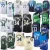 New Luka Mens 77 Doncic Giannis 34 Antetokounmpo Basketball Jersey Black Bule 화이트 셔츠 스티치