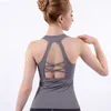 Custom Quick Dry Solid Yoga Tank Top Women U Neck Running Vest Costruire in reggiseno Push Up Imbottito Gym Fitness Camicie senza maniche 220608