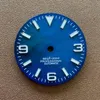 Reparationsverktygssatser 369 Shell Watch Dial Green Luminous 28,5mm NH35 NH36 för rörelse Inget datumfönster med S LOGO HELE22