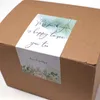 Confezione regalo 50 pezzi Fiori Questo pacchetto è felice di vederti anche tu Adesivi Sigillo Etichette per scatola Grazie Adesivo Baking Cake DecorGift