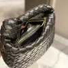2022 Äkta läderknutväskor Manual Weave Jodie Knit axelväskor stor volym kvinna högkvalitativ lyxdesigner intrecciato totes