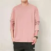 100% Katoen Merk Kwaliteit Mannen T-shirt Effen Kleur Jurk Up Man Lange Mouwen Pure Kleur Vrouwen T-shirt T-shirts voor Mannelijke Tops L220730