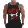 Casual impresso tank tops homens musculação sem mangas camisa de algodão ginásio fitness treino roupas stringer singlet masculino verão colete 220614