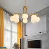 Pendant Lamps Nordic Glass Molecule Led Chandelier Retro Brass Design Parlor Restaurant Bedroom Clothes Store Decoration Suspension Lighting