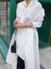 Blouses feminina camisas mulheres de comprimento médio de comprimento coreano