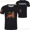 Flaggen des äthiopischen Löwen von Juda zur Dekoration des T-Shirts DIY, kostenlose individuelle Namensnummerierung, äthiopischer T-Shirt-Aufdruck für Kostüm 220702