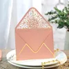 ギフトラップ15pcs/lot luxury pink/redenvelopes Hollow Invitation Party Wedding Business Opening Activity 175mm x 125mmgift