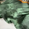 Retro Verão Fino Fino Splicing Floral Green Elegante Foldado Quadrado Folciando Lenço de seda para Mulheres Allmatching Graceful5504023