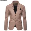 Hommes Blazer manteau mince luxe intelligent blanc décontracté affaires Blazers mâle costume vestes M-2XL mariage africain automne mode 220527