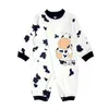 New Fashion Newborn Kids Baby Boys Girls Cute Cow Bodysuit Long Sleeve Romper O-Neck Jumpsuit Outfit One-piece0-24M G220517