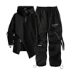 Tracksuits voor heren Hip Hop Mens Tracksuit Set Pant Zippers Pockets Offer Streetwear Wind Breaker Jackets en broek 2 pc's kledinglieden