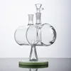 14mm honled Unqiue vattenpipor Infinity Waterfall Rökning Tillbehör Perc Glas Bongs Invertible Gravity Pipe Dab Oljeriggar med skål XL-2061