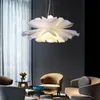Lámparas colgantes Luces de acrílico nórdicas Flor creativa moderna colgante para la decoración de la sala de estar Luz LED Decoración del hogar Accesorio colgante