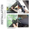 Windshield Sun Shade Curtains for Car Front Window Suction Cup Sunshades Reflective Aluminum Foil Harmful UV Blocking Sun Visor