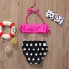 Kläduppsättningar Citgeetoddler barn baby flickor baddräkt ruffle rosa toppar badkläder baddräkt polka dot shorts tankini bikini söt set sscloth