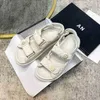 DXFAN HookLoop 슬링백 플랫폼 솔리드 깅엄 스포츠 여름 아빠 샌들 디자이너 신발 여성