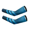 Elbow & Knee Pads 1Pair Arm Sleeves Ice Fabric Breathable Quick Dry Running Sportswear Sun UV Protection Long Cover Cycling SleevesElbow