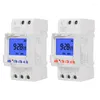 Switch Electronic Weekly 7 Days Programmable Digital Timer Backlit LCD Time Relay DIN Rail Mount AC 85-265V SwitchSwitch