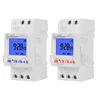 Switch Electronic Weekly 7 Days Programmerbar digital timer Bakgrundsbelyst LCD-tidsrelä DIN RAIL MONTERING AC 85-265V SWITCHSWITCH