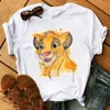 Hakuna Matata Letter Drukuj Kobiety Kobiety Kobieta Kobieta Summer Harajuku krótkie rękaw Białe T Shirty Cartoon Casual Woman Tops Ubrania