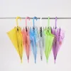 プラスチック透明つや消し傘ファッション耐久性のある防風耐候性玉虫色傘