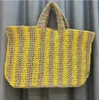 Designer Raffia Schulter Bettwäsche -Tasche Frauen Strandtaschen Luxus Handtaschen Netz Atemtaschen gewebt Einkaufsbeutel Sommer Strohmikrofaser E 220y