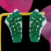 Stud GODKI Famous Green Grape Earring For Women Wedding Cubic Zircon Fashion Engagement Party Jewelry Pendientes Mujer Moda 2022