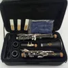 새로운 MFC Professional BB Clarinet B12 Bakelite Clarinets Nickel Silver Key 악기 케이스 마우스 피스 리드