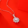 Real 1/2/3 ct D Color Moissanite 100% 925 Sterling Silver Bridal Pendant Necklace Women Sparkling Wedding Fine Jewelry