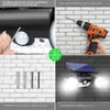 Appliques murales extérieures à capteur de mouvement avec projecteurs à double tête 30 LED étanches réglables pour éclairage de garage de jardin