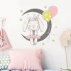 Cute Rabbit Series Wall Sticker For Kids Baby Room Home Decoration Wallpaper Living Room Bedroom Removable Mural Bunny Stickers 220727