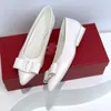 Nuove scarpe da donna firmate Scarpe classiche Fibbia di marca moda in pelle colorata con tacco grosso mocassini da donna a punta 35-43 scarpe