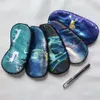 Satin Printed Eyeshade Other Arts and Crafts Imitated Silk Fabric Special occasion Gift Elk Image Eye Mask for Travelling Sleep