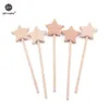 Pacifier Holders 3pc Baby Toys Beech Wooden Star Magic Wand Wood Teething Rodent Nursing Gifts Montessori Toys Play Gym Rattles4569271