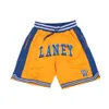 Men Lower Merion Bryant Pocket Zipper Movie Shorts Basketball Sport Wear Sweatpants Drawstring Elastic Waist MARTIN Pant LEADER ALL AMERICAN MULTICOLOR LANEY