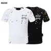 PLEIN BEAR Men's T-SHIRTS ROUND NECK SS STONES FINGERS Rhinestone Skull Man T-shirt Classical High Quality Hip Hop Streetwear161F