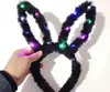 Feest gunsten led led flitsen pluche konijn oren hoofdband fancy jurk bunny licht omhoog haarband hoofddeksel gloeiende hoepel bruiloft verjaardag decor SN4068