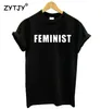 Feministiska rosa bokstäver trycker kvinnor bomull casual t shirt för lady girl topp tee hipster tumblr drop ship hh203-1