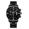 Heren Watch Quartz Simple Fashion Steel Band Three-Eye Calendar Watches