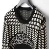 Projektant luksusowych swetrów męskich klapy z golfem klasyczny sweter z dzianiny Casual wysokiej jakości czarny jesień zima moda senior retro M/L/XL/XXL/XXXL/3XL 2249